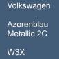 Preview: Volkswagen, Azorenblau Metallic 2C, W3X.